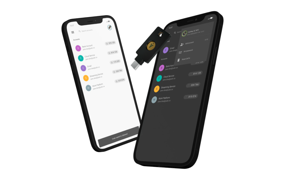 YubiKey 5C NFC with mobile devices